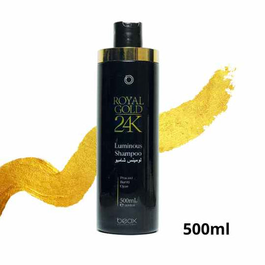 Shampoo Royal Gold 24K 500ml som ser ut som flytende gull