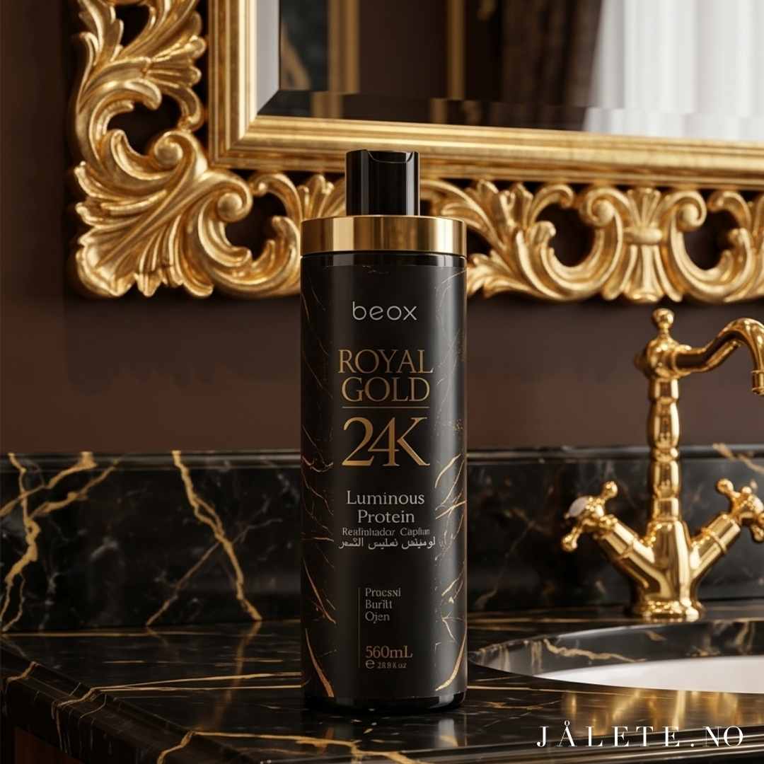 Royal Gold 24K keratinbehandling hjemme før og etter keratinbehandling one-step rettere og sunnere hår hjemme