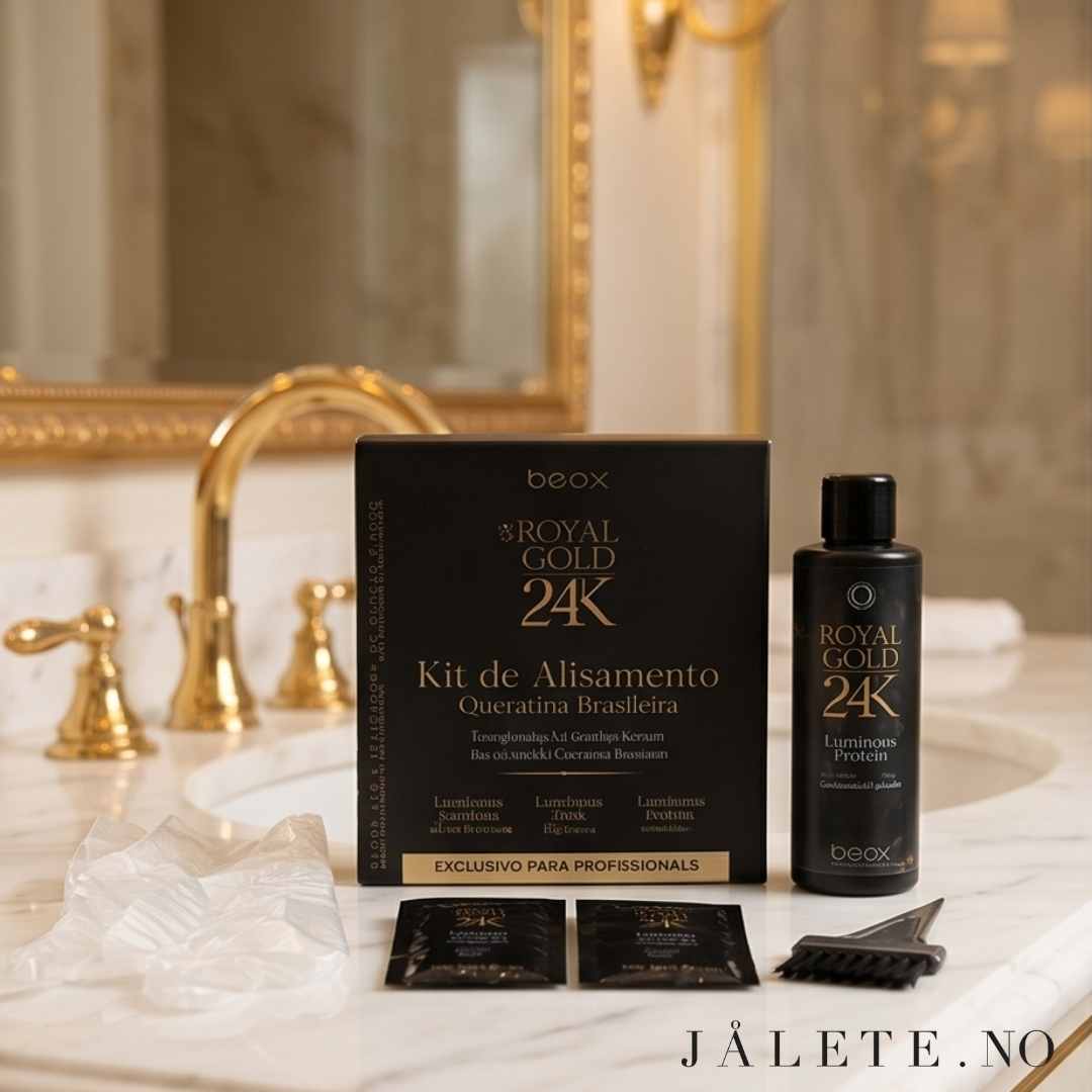 Royal Gold 24K keratinbehandling hjemme før og etter keratinbehandling one-step rettere og sunnere hår hjemme kitt
