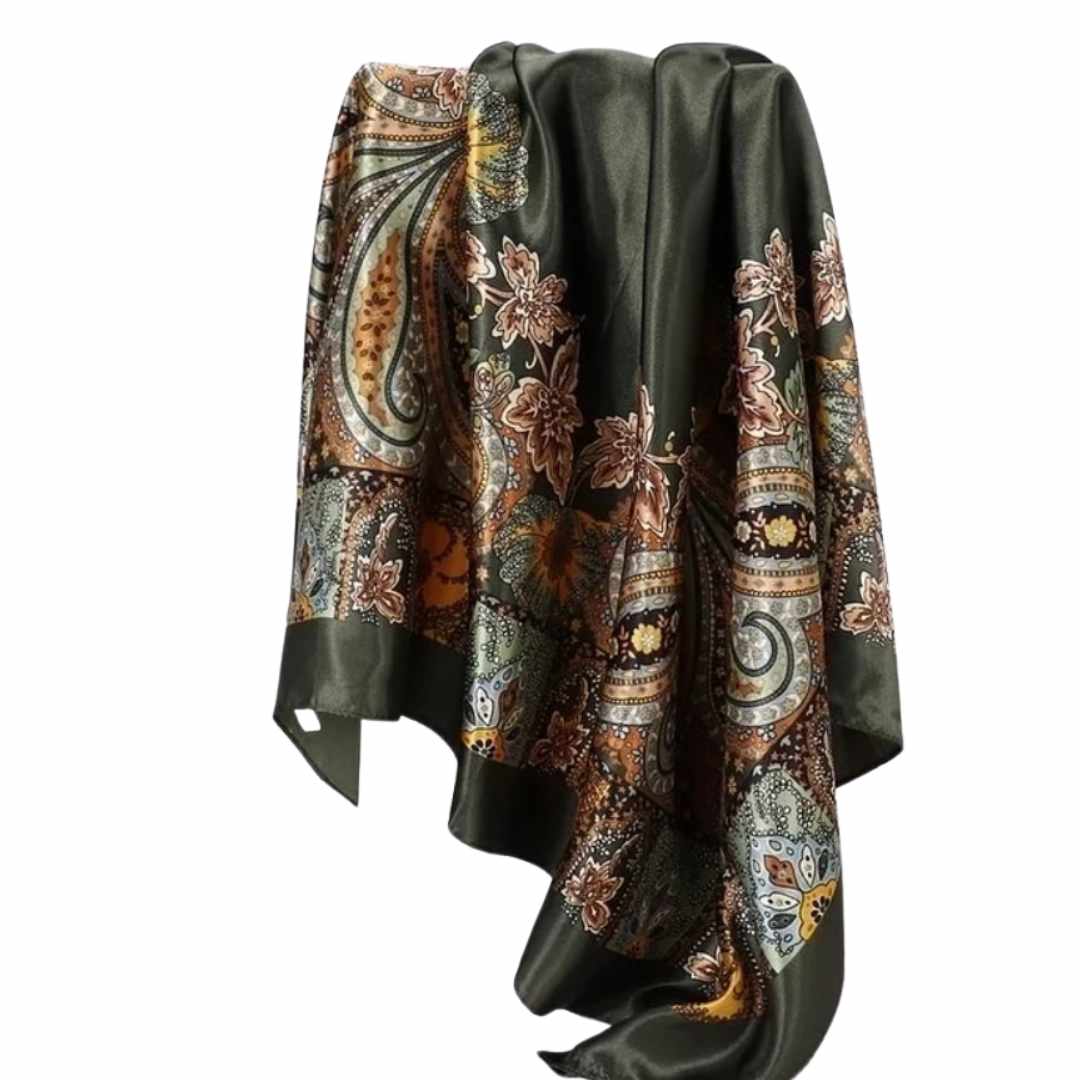 Satin skjerf 90cm x 90 cm LØW