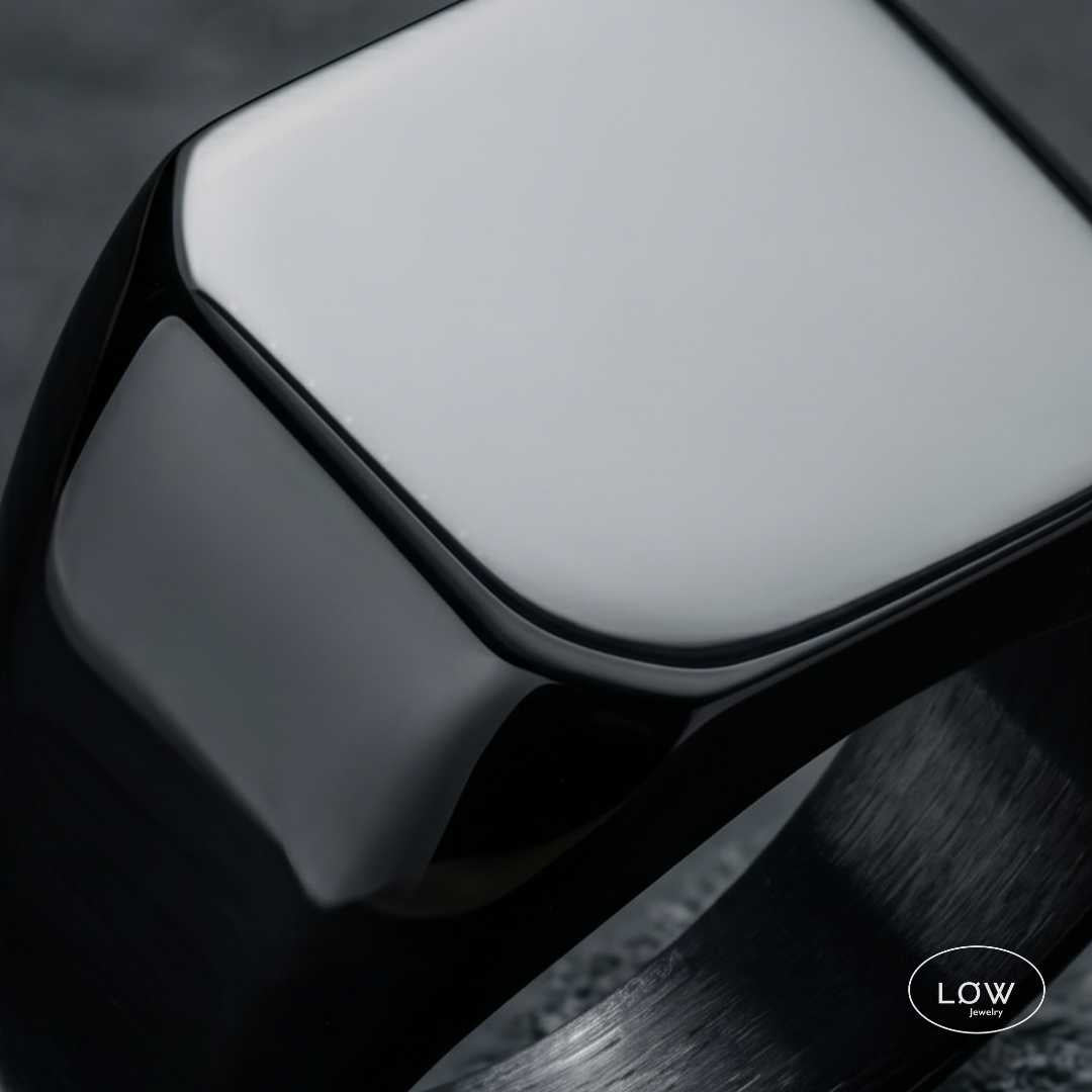 Square Signet Ring LØW Jewelry Stainless Steel