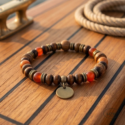 Tiger Ember Bead Bracelet fra LØW Jewelry perle armbånd