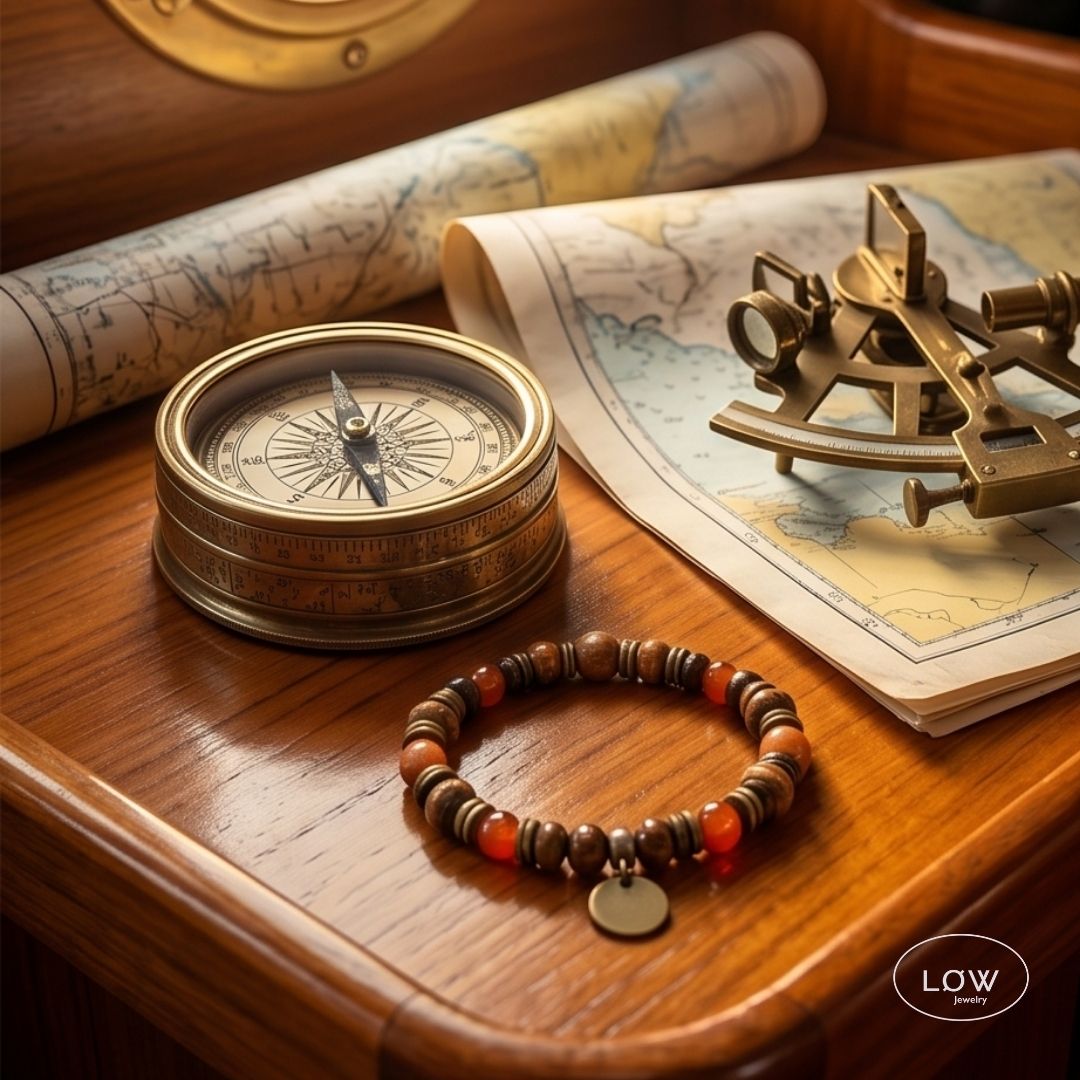 Tiger Ember Bead Bracelet fra LØW Jewelry perle armbånd