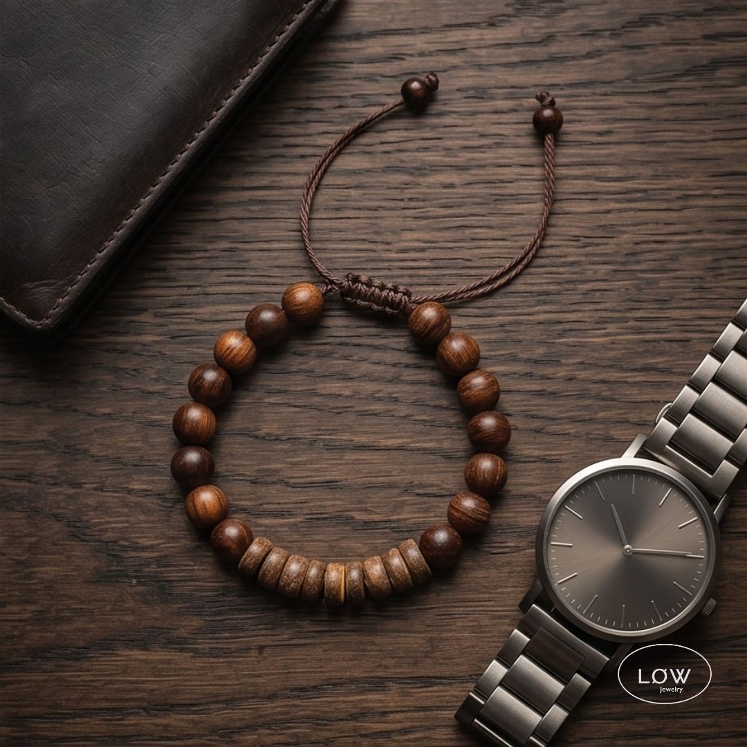 Timber Stone Bracelet fra LØW Jewelry armbånd perler i tre