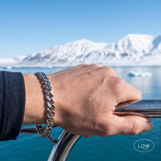 Armbånd Titan Forge Chain Bracelet herre unisex armbåndrustfritt stål  LØW Jewelry Stainless steel