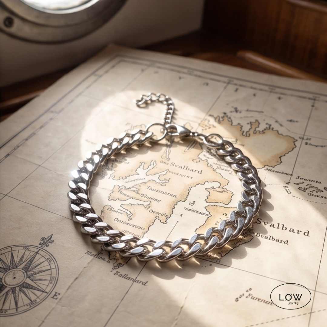 Armbånd Titan Forge Chain Bracelet herre unisex armbåndrustfritt stål  LØW Jewelry Stainless steel
