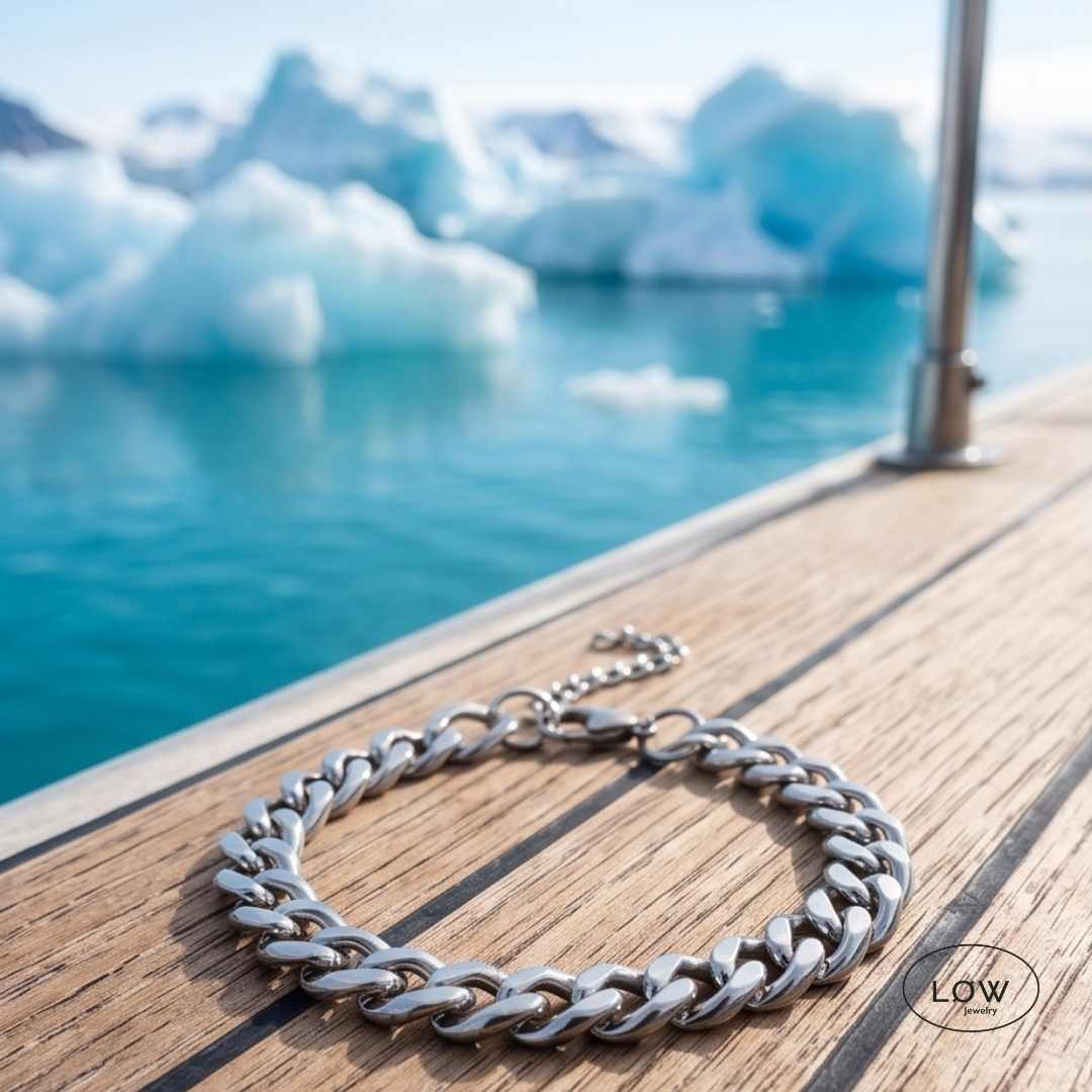 Armbånd Titan Forge Chain Bracelet herre unisex armbåndrustfritt stål  LØW Jewelry Stainless steel