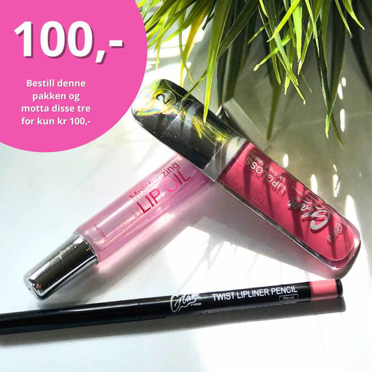 Lipgloss, lipliner og lipoil KUN 100,-