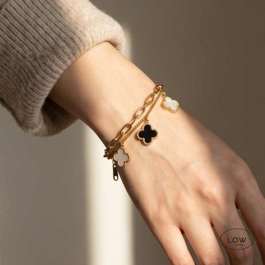 classic-clover-double-bracelet Armbånd med kløver Chars LØW Jewelry