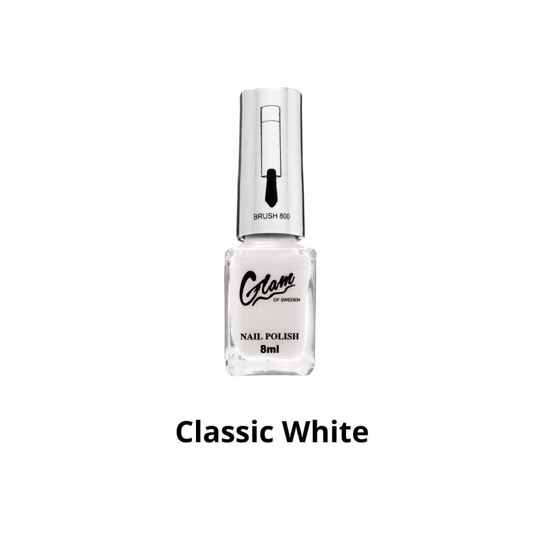 Neglelakk 8ml Glam of Sweden Classic White