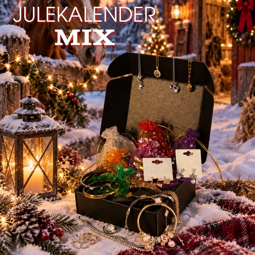LØW Jewelry julekalender med 24 gull- og sølvfargede smykker. Verdi fra 3.096 kr – din pris 1.990 kr. Ringer, ørepynt, charms og mer.