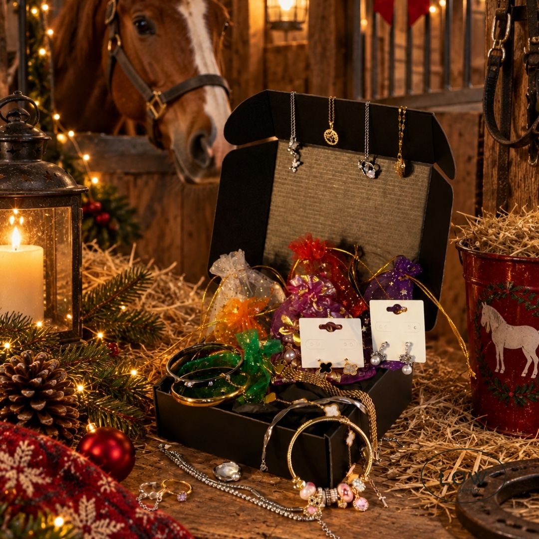LØW Jewelry julekalender med 24 gull- og sølvfargede smykker. Verdi fra 3.096 kr – din pris 1.990 kr. Ringer, ørepynt, charms og mer.