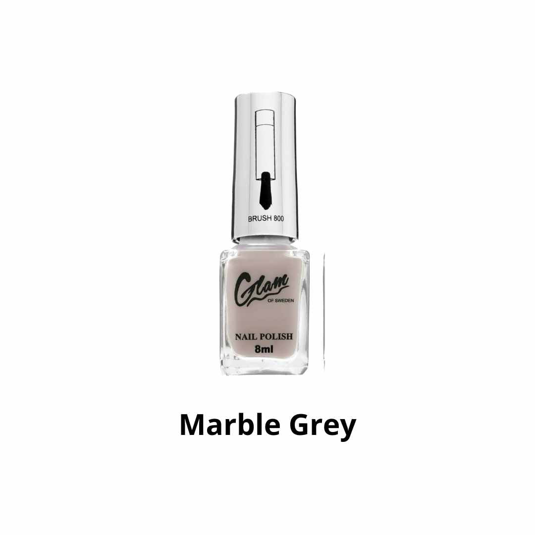 Neglelakk 8ml Glam of Sweden Marble Grey