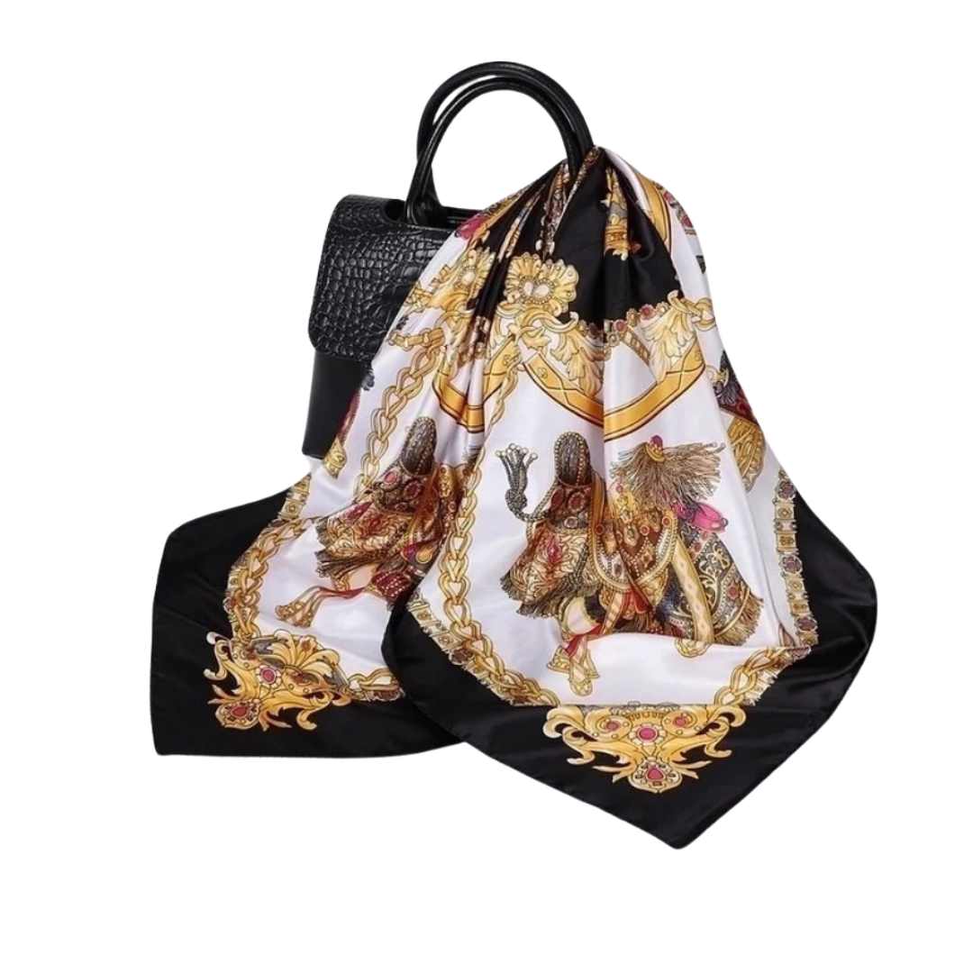 Satin skjerf 90cm x 90 cm LØW