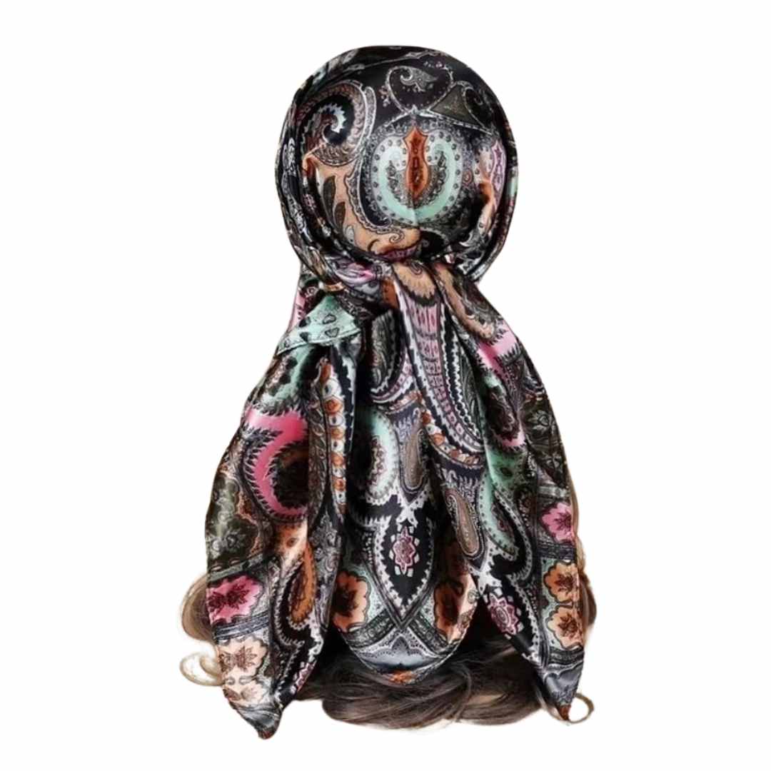 Satin skjerf 90cm x 90 cm LØW