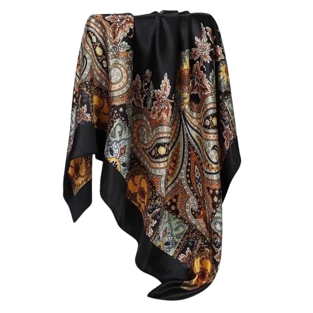 Satin skjerf 90cm x 90 cm LØW