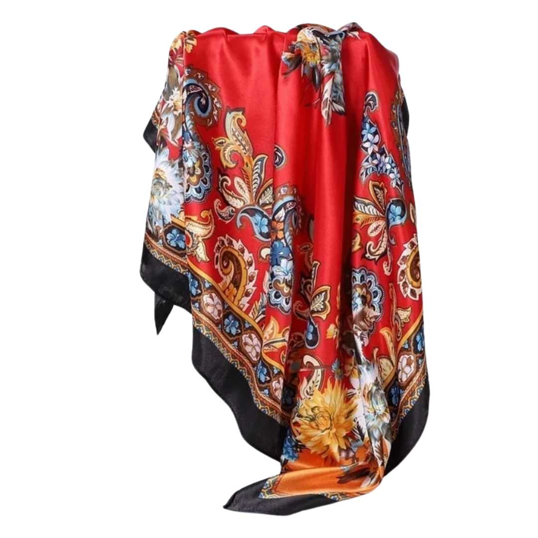 Satin skjerf 90cm x 90 cm LØW
